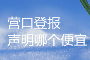 營口登報聲明哪個便宜